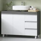 Armario de Baño Moderno con Cajones y Puertas, 30x90 cm