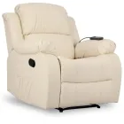 Sillón Relax Reclinable con Masaje y Calor Trevi Crema