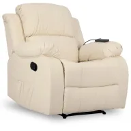 Sillón Relax Reclinable con Masaje y Calor Trevi Crema
