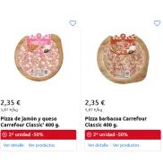 Descuento 25% en 2 pizzas Carrefour + regalo 1,76€