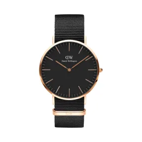 Reloj Cornwall Daniel Wellington - 40 mm - Negro/Rosa dorado