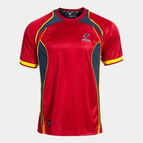 Camiseta Retro Mundial Hombre Futbol Roja y Amarilla