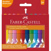 Tizas Jumbo GRIP borrables Faber-Castell, 12 unidades