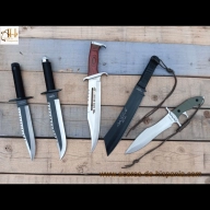 Pack de 5 cuchillos Rambo con fundas incluidas