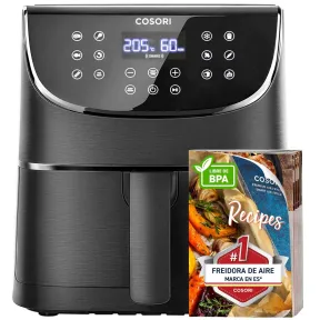 Freidora de Aire Cosori 5,7L con Interior Metálico y 40 Recetas