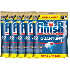 Pack 80 Pastillas Finish Powerball Quantum All in 1 x5 unidades