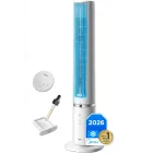 Ventilador Silencioso Midea: Torre con Mando y Aromaterapia