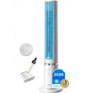 Ventilador Silencioso Midea: Torre con Mando y Aromaterapia