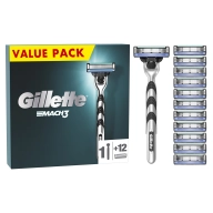 Máquinilla Gillette Mach3 para Hombre + 12 Cuchillas Recambio