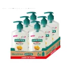 Jabón desinfectante de manos Sanitol nutritivo 6und 250ml