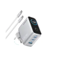 Cargador Anker 100W GaN con 3 Puertos y Pantalla Digital