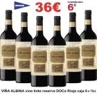 Vino tinto reserva Viña Albina DOCa Rioja 6 botellas 75cl.