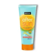 Loción corporal calmante Aftersun para la piel.