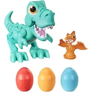 Dino glotón Rex Play-Doh con sonidos y 3 huevos para niños