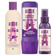 Champú Aussie 300ml, Acondicionador 250ml y Aceite 100ml