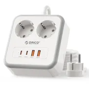 Regleta ORICO con USB C (20W PD) en 4 Colores