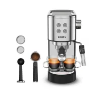 Cafetera Krups Virtuoso+ XP444C, 1400 W, 15 Bar, Acero Inox.