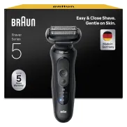 Afeitadora Eléctrica Braun Series 5 Hombre, Negro 52-N1000SI.