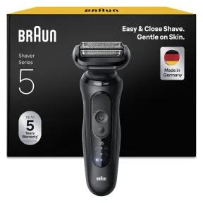 Afeitadora Eléctrica Braun Series 5 Hombre, Negro 52-N1000SI.