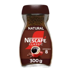 Café Soluble Natural NESCAFÉ CLASSIC 300g x 4 Frascos