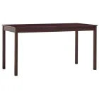 Mesa de comedor marrón oscuro de pino 140x70x73 cm vidaXL