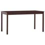 Mesa de comedor marrón oscuro de pino 140x70x73 cm vidaXL