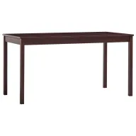 Mesa de comedor marrón oscuro de pino 140x70x73 cm vidaXL