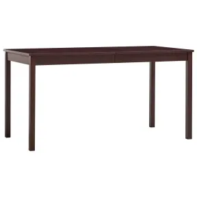 Mesa de comedor marrón oscuro de pino 140x70x73 cm vidaXL