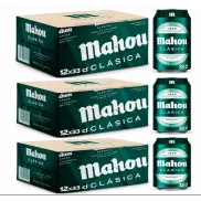 Pack de 36 Latas Mahou Clásica 33cl, Cerveza Lager Suave