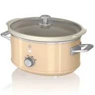 Olla Retro de Cocción Lenta 3,5L Cerámica Antiadherente