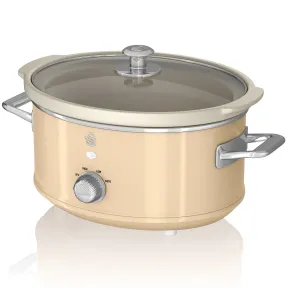 Olla Retro de Cocción Lenta 3,5L Cerámica Antiadherente