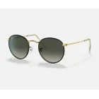 Ray-Ban RB3447 Legend: Gafas Redondas Metalizadas Negro/Dorado