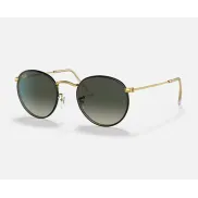 Ray-Ban RB3447 Legend: Gafas Redondas Metalizadas Negro/Dorado