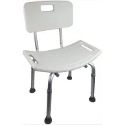 Silla de Ducha Regulable con Respaldo para Personas Mayores