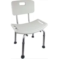 Silla de Ducha Regulable con Respaldo para Personas Mayores