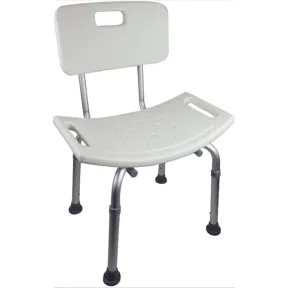 Silla de Ducha Regulable con Respaldo para Personas Mayores