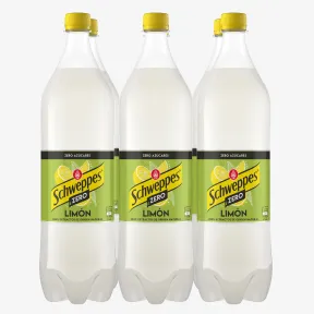 Limón Zero Schweppes, Pack de 6 Botellas sin Azúcar