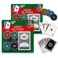 Pack Mini Set de Póker: 2 Barajas y 48 Fichas