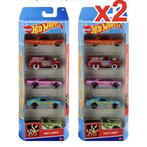 Paquete de 5 autos a escala 1:64 - X2 Hot Wheels