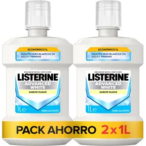 Colutorio Blanqueador Listerine Advanced White 2x1L Sin Alcohol