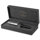Pluma Negra Cromada Parker 51 con Estuche Incluido