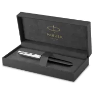 Pluma Negra Cromada Parker 51 con Estuche Incluido