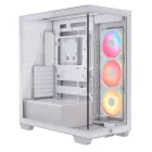 Chasis RGB iCUE LINK 3500X LX-R blanco para PC semitorre.