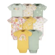 Pack de 8 camisetas de manga corta para bebés y niñas