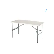 Mesa Plegable 7House Blanca de Resina 122x60x74 cm