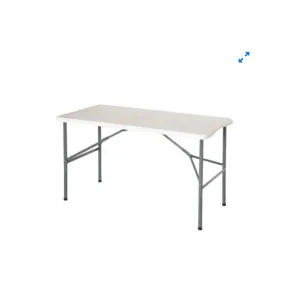 Mesa Plegable 7House Blanca de Resina 122x60x74 cm