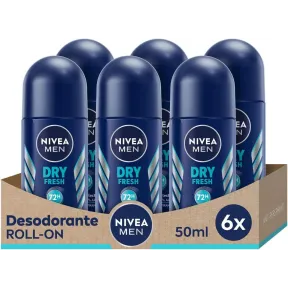 NIVEA MEN Dry Fresh Roll-on 2 PACKS (6 x 50 ml)