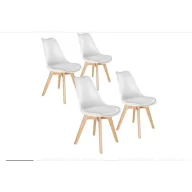 Sillas ergonómicas de comedor con asiento acolchado, 4 unidades