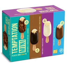 Mini surtido de helados bombón Dia Temptation 8 unidades