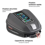 Bolsa universal Givi ST611 + Tanklock de 6L - Negro